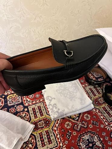 massimo dutti: Borse Mogan kişi loafers ayaqqabısı - Rəng: qara - Üst material — 2