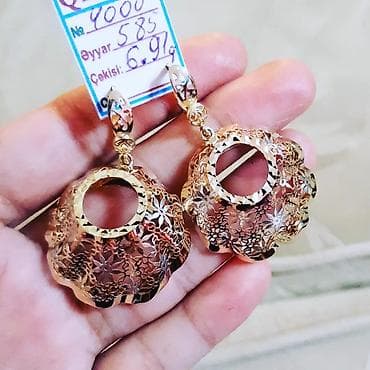 Sırğa, Sarı qızıl, 585 Əyar, 691 g lalafo.az -da Sırğa, Sarı qızıl, 585 Əyar, 691 g