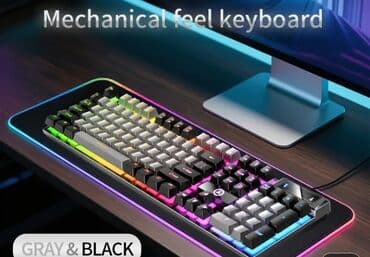 Планшеты: 🔥 RGB işıqlı YINDIAO simli klaviatura — stil, rahatlıq və performans — 1