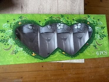 hediyye kuponu: Qədəhlər, rəng - Boz, Şüşə, 6 ədədli dəst — 1