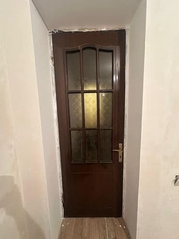 Taxta interyer qapıları – şüşəli və şüşəsiz modellər - Material: tünd