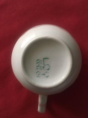 nar ciceyi: Çay dəsti, rəng - Ağ, Farfor, 2 nəfərlik, SSRİ — 5