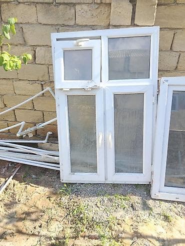 plastik pencer: PVC pəncərə blokları – ağ rəng Tərkib: - 2 ədəd ağ PVC pəncərə bloku — 3