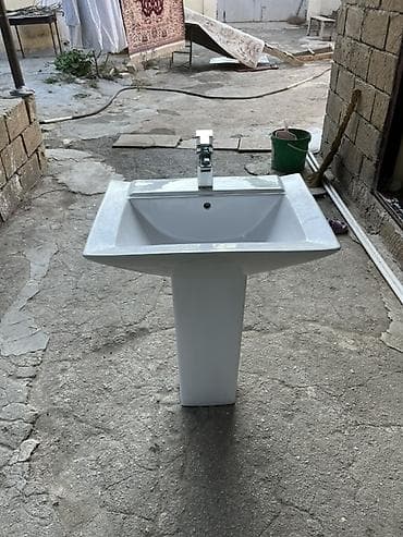 tulpani: Pedestal tipli hamam çanağı (rakovina) - Material: keramik, parlaq ağ — 3
