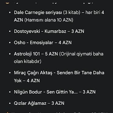dim kitab satisi: Kitab paketi – müxtəlif janrlar (psixologiya, şəxsi inkişaf, klassika — 2
