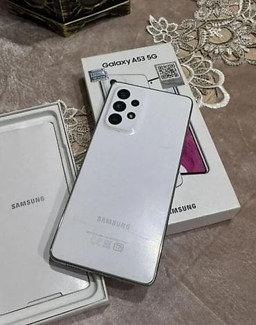 samsung fold 4: Samsung Galaxy A53 5G, 256 GB, rəng - Ağ, Barmaq izi — 4
