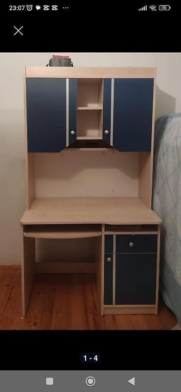 bar stolu: Oğlan və qız üçün, Siyirməli, Yazı masası, Stulsuz — 4