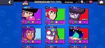 Brawl Stars hesabı – yüksək səviyyəli, tam kolleksiya - Kupa yolu — 3