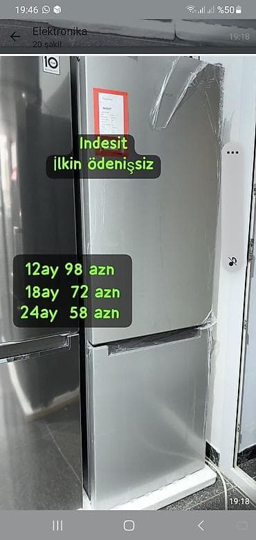 Soyuducular: Yeni 2 qapılı Biryusa Soyuducu Satılır, rəng - Boz, Kredit var — 7