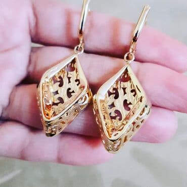 sirqalar qizil: Sırğa, Sarı qızıl, 585 Əyar, 524 g — 3