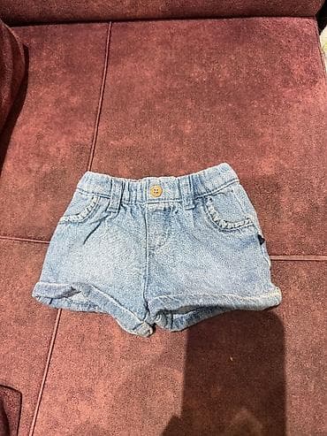 Uşaq üçün cins şort - Material: klassik denim (cins) parça - Rəng