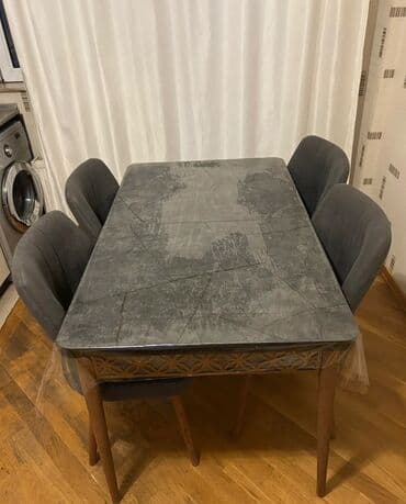 Qonaq otağı üçün, İşlənmiş, Açılan, Kvadrat masa, 4 stul lalafo.az -da Qonaq otağı üçün, İşlənmiş, Açılan, Kvadrat masa, 4 stul