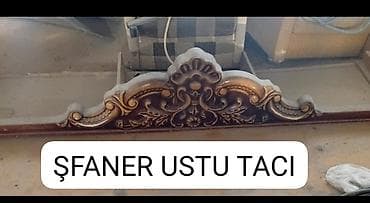 qizil dedektoru: Şfaner üstü tacı. Dekorativ oyma naxışlarla işlənmiş klassik üslublu — 1