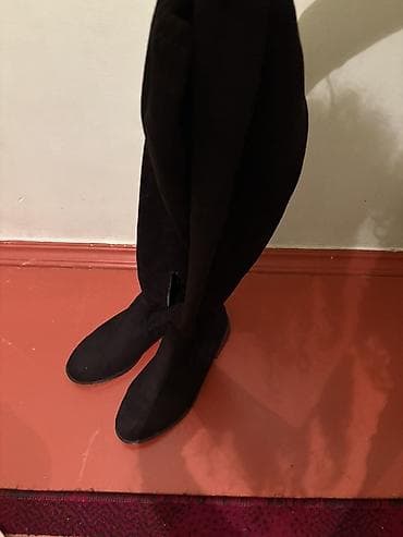 женские сапоги трубы: Сапоги, Размер: 40, цвет - Черный, Новый — 1
