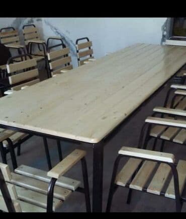 stol və stul dəstləri: 4 - 6-8 neferlik taxdadan ve demirden parcayla kojayla stol ve — 5