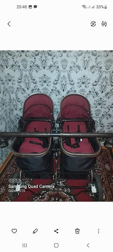 Коляски для двойни: Коляска для двойни, Б/у — 3