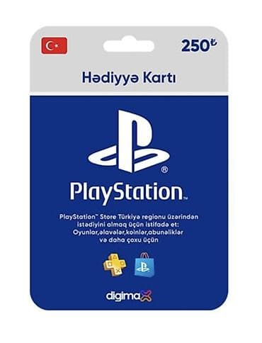 PlayStation Hədiyyə Kartı – Türkiyə regionu Növlər: 250 TL, 500 TL