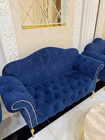 sultan divan: Klassik üslubda 3 parça salon dəsti - Tərkib: 1 ədəd ikiyerli divan + — 2