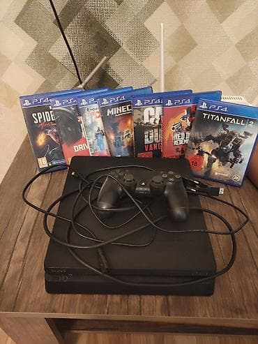 irşad electronics ps4: PlayStation 4 Slim oyun konsolu və oyunlarla bir yerdə. PlayStation — 1