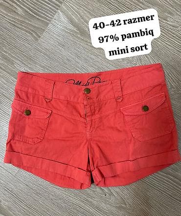 şort: Mini şort,40-42 razmer,97/ faiz pambığdi,3-4 dəfə geyinilib,baha — 1