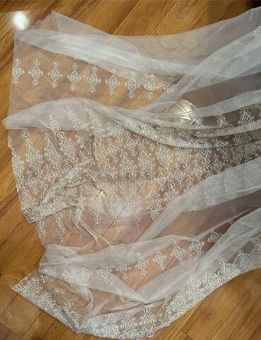 tül parçalar: Yeni, Tül, rəng - Ağ — 3