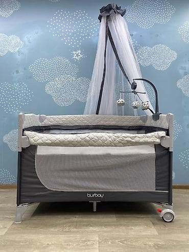 Uşaq geyimi və ayaqqabıları: 🌙✨ Burbay 3in1 ManeJ Çarpayı Körpənizin rahat yuxusu və — 6