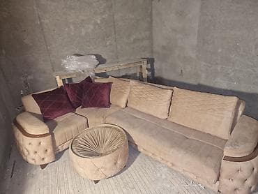 Künc divan, Açılan, Bazalı, Vеlur parça, Çatdırılma yoxdur