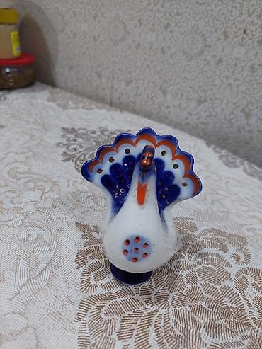 duz qabi: Keramik pauk fiqurlu duz/istiot qabı - Material: keramika, şirli — 1