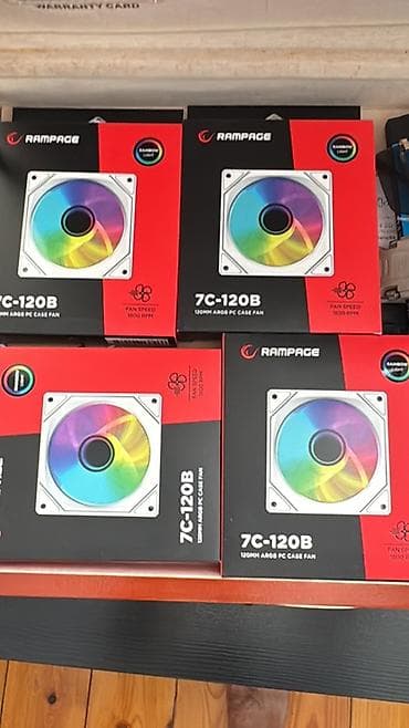 rampage v900 s: Rampage 7C-120B – 120 mm ARGB korpus fanı (ağ) - Ölçü: 120 mm - Rəng — 3