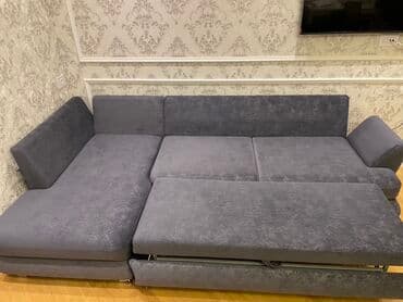 угловой раскладной диван: Угловой диван, Новый, Раскладной, С подъемным механизмом, Велюровая ткань, Нет доставки — 3