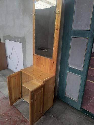 2el dolablar: 2 qapılı, Güzgülü, Qəhvəyi, Digər material, Açılan, Düz dolab — 6