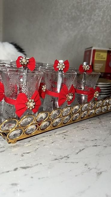 lala.fo posuda: Çay dəsti, Xrustal, 12 nəfərlik, Türkiyə — 6