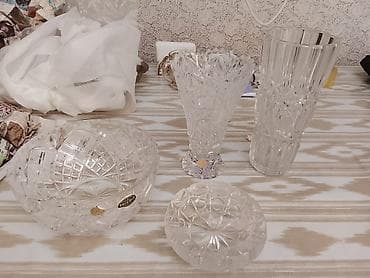 qoz: Kolleksiya kristal məmulatlar dəsti - Material: qalın, şəffaf kəsme — 3