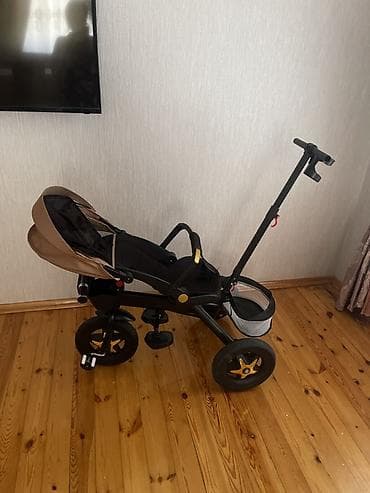 Cemi 2defe istifade olunub Uşaq üçtəkərli velosiped-araba (3-in-1) -