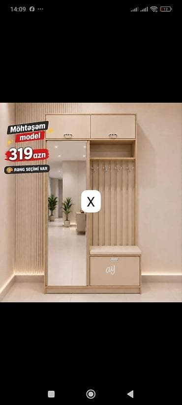 perla dolab: Dəhliz üçün çoxfunksiyalı asılqan-garderob dəsti - Möhtəşəm model – — 1