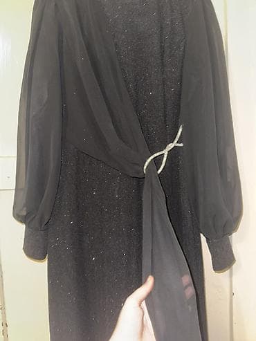 qara don: Qara rəngli zərli ziyafət donu -Ölçü: 50 - Klassik qara tonlarda — 2