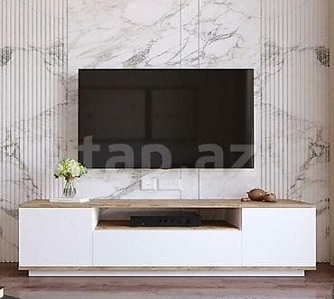 Düz TV altlığı, Polkalı, Laminat