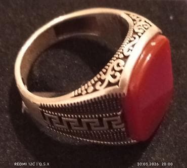 Alyans, Üzük, Versace, Gümüş, 999 Əyar, Əqiq, 5.00+ Karat