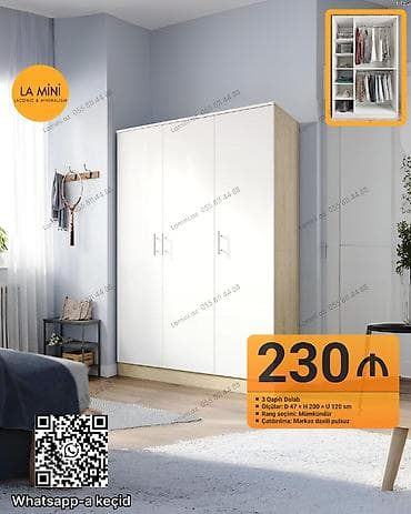 asilqan: LA MiNi – “Laconic & Minimalism” seriyası 3 qapılı paltar dolabı — 1