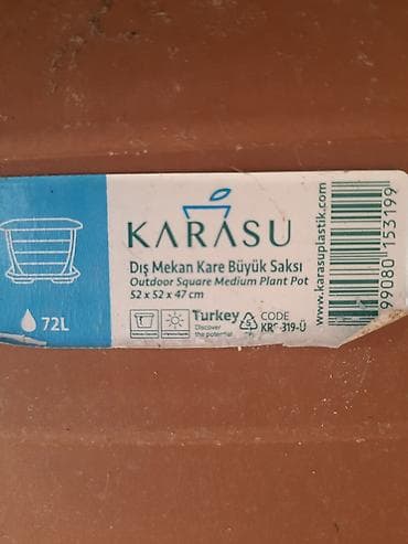 tekerden gul qabi: Az istifadə olunub - Ölçü: 52 x 52 x 47 sm - Həcm: 72 litr - Forma — 2