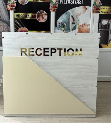 Садовая мебель на заказ: Resepsion masası – müasir dizayn - Material: laminat/LDSP səth — 1