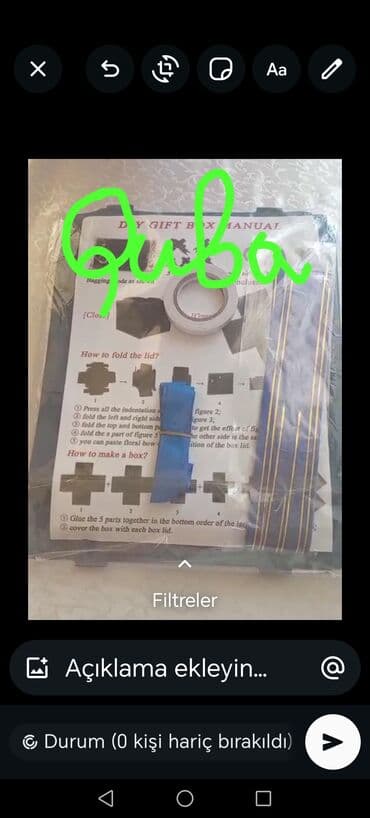 подарок для мужчины: Hədiyyə qutusu, Yeni, rəng - Göy — 2