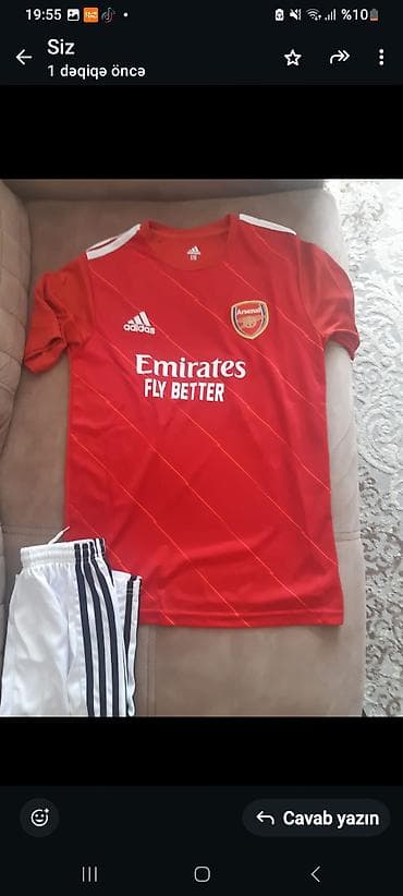 yun corab: Arsenal futbol forması dəsti Razmer 176 - Köynək: Arsenal ev forması — 2