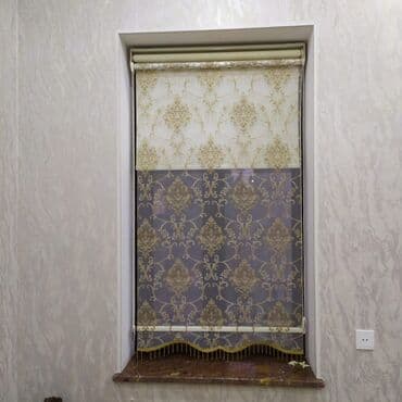 Товары для праздников: Zərif naxışlı jalüz pərdələr - Model: Klassik damask və çiçək motivli — 5