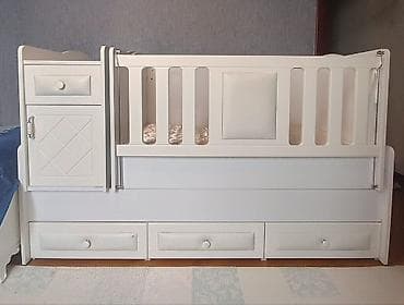 taxt doşəyi: Oğlan və qız üçün, Dördbucaq, Beşik, Dəstsiz, Matrassız, Yellənmə mexanizmsiz — 1