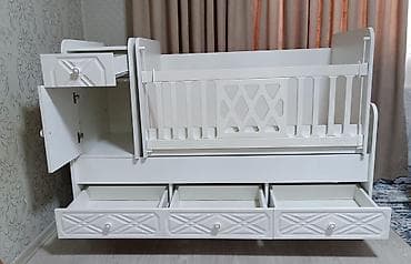 kixna mebeli: Oğlan və qız üçün, İşlənmiş, Dördbucaq, Beşik, Dəst ilə, Matras ilə, Yellənmə mexanizmsiz — 4