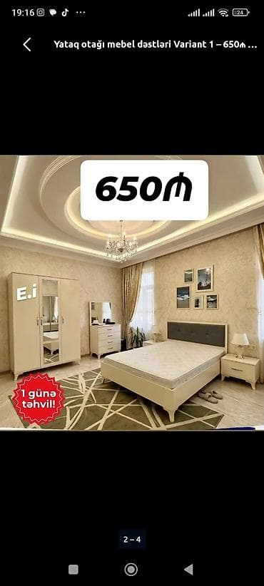 İkinəfərlik çarpayı, Komod, Yeni lalafo.az -da İkinəfərlik çarpayı, Komod, Yeni