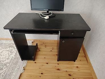 Düz masa, Polkalı, Siyirməli, Mat laminat, Zəmanətsiz, Kredit yoxdur