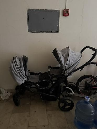 Uşaq arabaları: İki uşaq üçün tandem uşaq arabası - Yan‑yana deyil, ardıcıl yerləşən — 4
