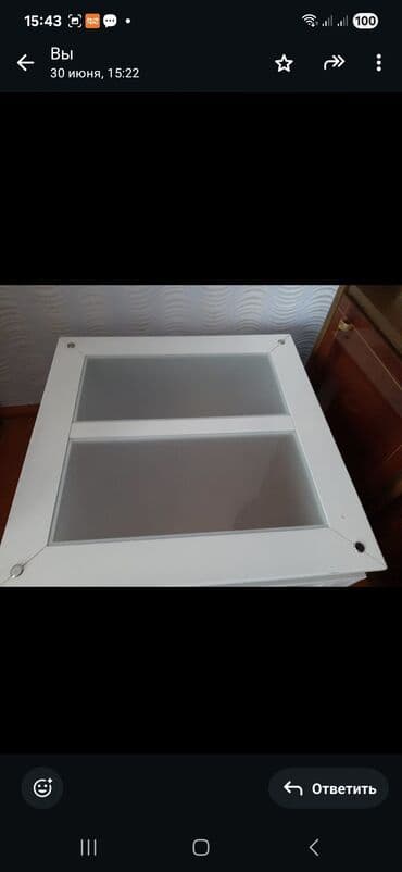 письменный стол с полками: Jurnal masası, Yeni, Şüşə, Dördbucaq masa — 1